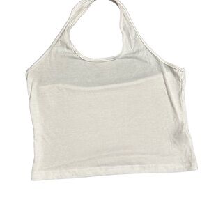 SHEIN Cream Halter Tank Top